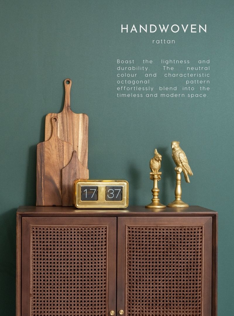 SEN RATTAN Shoe Cabinet V.2, WB, L90